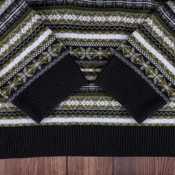 Bogner Fire Ice Mens XL 1/4 Zip Pullover Sweater Fair Isle Aztec Cotton Acrylic - Picture 8 of 11